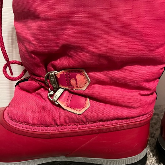 Sorel pink puffer snow boots size 6 - Picture 5 of 10
